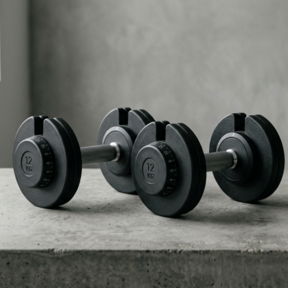 Adjustable dumbbell pair