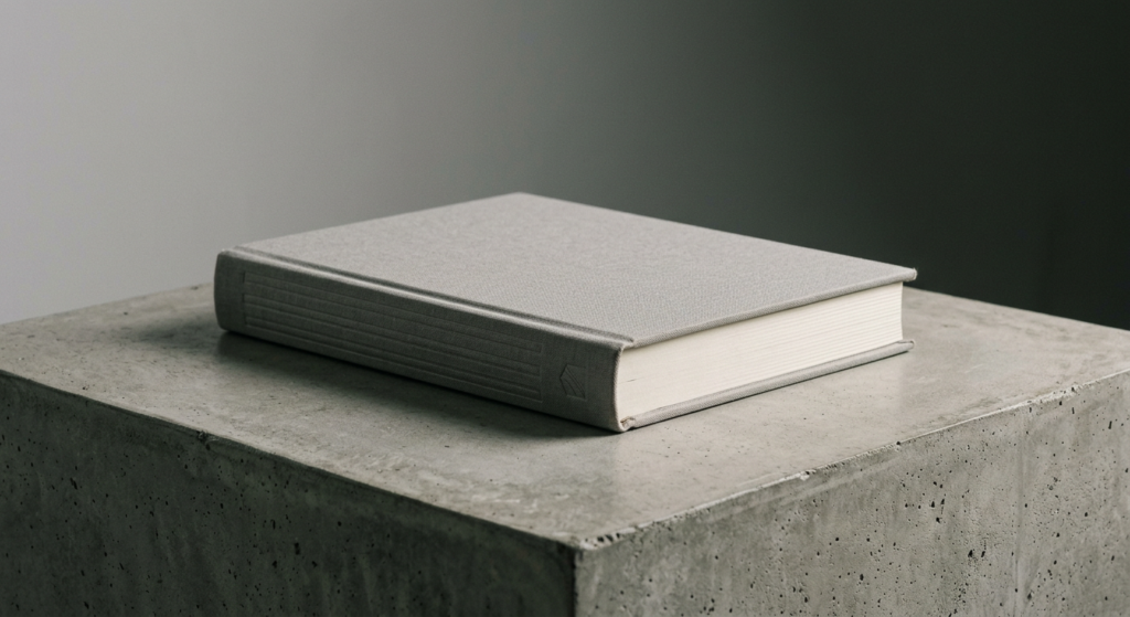 Hardback training journal with embossed spine