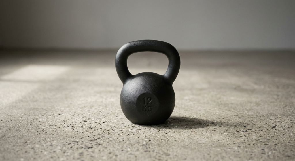 Fixed 12kg cast iron kettlebell