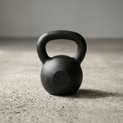 Fixed 12kg cast iron kettlebell
